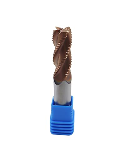 Zorqon 1/2-inch carbide roughing end mill, 4-flute square nose cutting tool with 1/2-inch cutting diameter