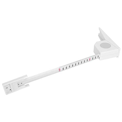 Height Gauge, 2 m Retractable Height Measuring Tape, Portable Stadiometer for Wall Mounting, Height Measurement for Adults, Children (White) White