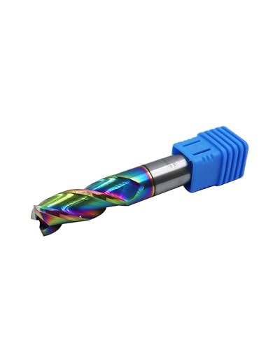 Zorqon 1/2-inch carbide square end mill with DLC rainbow coating and 3 flutes