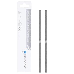 [Australia - AusPower] - Dental Polishing Strips Stainless Steel Gapped 4 MM Med Grit (Single Side) 12/Box… 