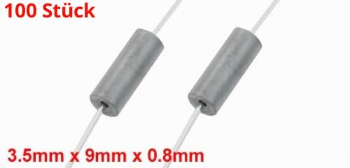 100 Pcs Axial Lead Cylinder Body Ferrite Beads Leads Black | Axial wire cylinder body conductor
