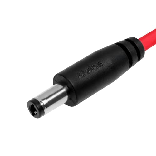 Alvin's Cables Locking DC to DC Cable for Atomos Ninja V Shogun, 5.5 2.1 Locking DC Cable for Video Devices PIX-E7 PIX-E5 Monitor, Ultra Soft 45cm|17.7in Straight to Straight 17.7in/45cm Ultra Soft
