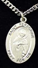 Westmon Works St Peregrine Solid Pewter Saint Medal Necklace Gift Set
