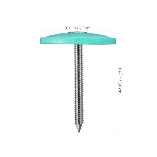 ABOOFAN 1.5-inch galvanized roofing nails with green plastic caps and ring shanks for house wrap and roofing felt