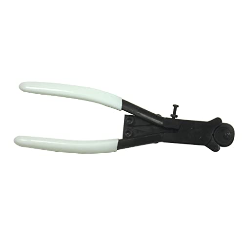 The Beadsmith 7-inch wire and ring bending pliers with white PVC grip and spring action handle
