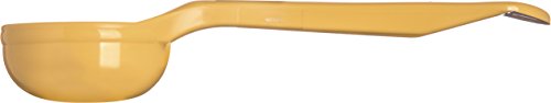 Carlisle FoodService Products 1 Ounce Solid Measuring Spoon – Flat Bottom – Portion Control Tool – Short Handle 6.5 ", Yellow, (Pack of 12) Pack of 12 1 Oz