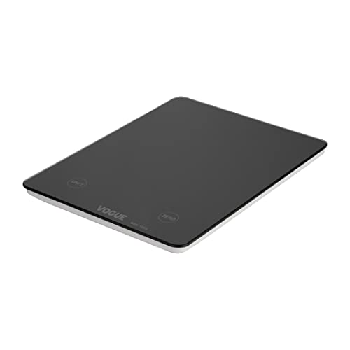Vogue Digital Black Rectangular Electric Scale 10kg - Food Scale for Baking, Cooking, Keto and Meal Prep FS488