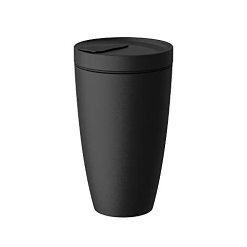 Villeroy & Boch Manufacture Rock Coffee To Go Mug, Premium Porcelain, 12 oz, Matte Black 11.8 Ounces