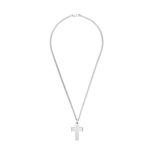 TOM TAILOR - TT-N0045 Men's Stainless Steel Necklace - Silver - Cross Pendant