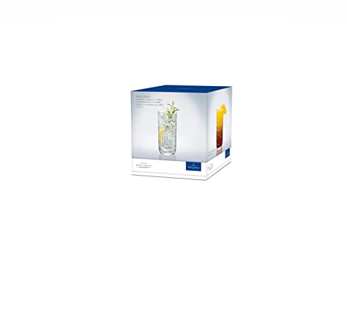 Villeroy & Boch Rose Garden Long Drink Glass Set of 4, Clear, 10 oz Classic
