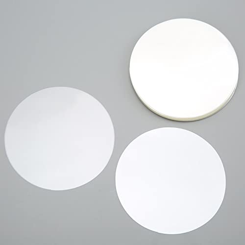 Tnfeeon Circle Mylars, Button Parts Metal with Clip Pin Top & Bottom Plastic Cover Film Button Maker Parts Pack of 100 58mm