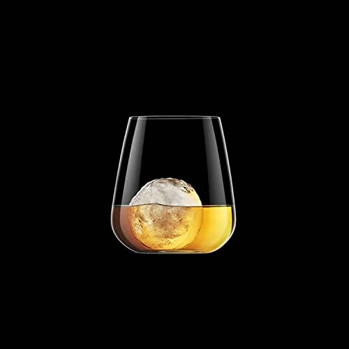 Luigi Bormioli Talismano 15.25 oz Glass, Set of4 Double Old Fashion Drinkware, 450ml, Clear (12766/02)
