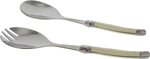 French Home Laguiole Connoisseur Faux Ivory Salad Servers, 2 Piece Set