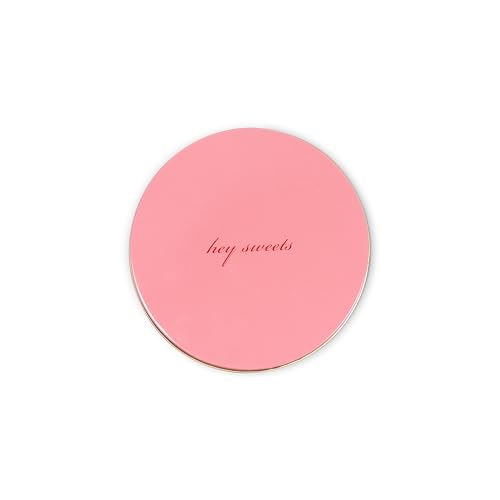 Set of three kate spade new york round cookie jars with colorful "Hey Sweets" design, perfect for storing baked treats.