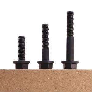 M10-1.5 x 65mm (6 pcs) Flanged Hex Bolt Screws Black Oxide Finish, 10.9 Grade Alloy Steel, Large Flange Washer Head, DIN6921/GB5789, Partial Thread M10-1.5 x 65mm 6