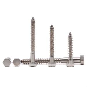 [Australia - AusPower] - (6 PCS) 3/8 x 4" Stainless Steel Hex Lag Screws Bolts, 304 Stainless Steel Hexagon Head Lag Wood Screws, Partial Thread, by RoyceMart 3/8 x 4" 6 