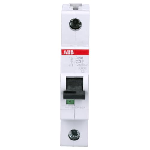 ABB 2CDS251001R0324 S201-C32 Circuit Breaker Pack of 1 | C-characteristic fuse for DIN rail mounting, switching capacity 6 kA professional screw terminal 2CDS251001R0324 Single
