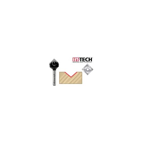 Amana Tool - RC-45711 In-Tech Insert Carbide V Groove 90 Deg x 11/16 Dia x 21/64 x 1/4 Inc 11/16 Dia x 21/64 x 1/4 In