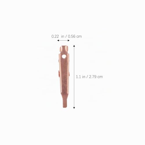 HOMSFOU Pack of 15 Copper Alligator Clips with Smooth Jaw and Microscopic Tip for Electrical Tests, Soldering and DIY Applications
