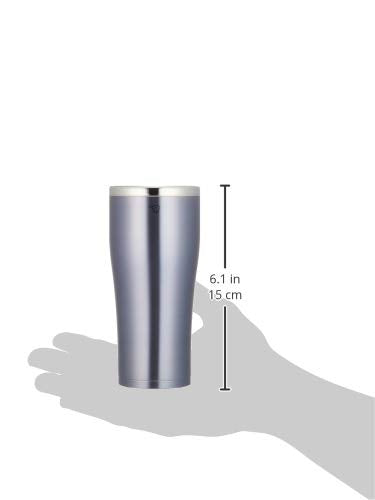 Zojirushi Mahobin SX-DN60-AC Stainless Steel Tumbler Mug, Vacuum Double Layer, Heat Retention, Cold Insulation, 20.3 fl oz (600 ml), Clear Blue 0.6 liters