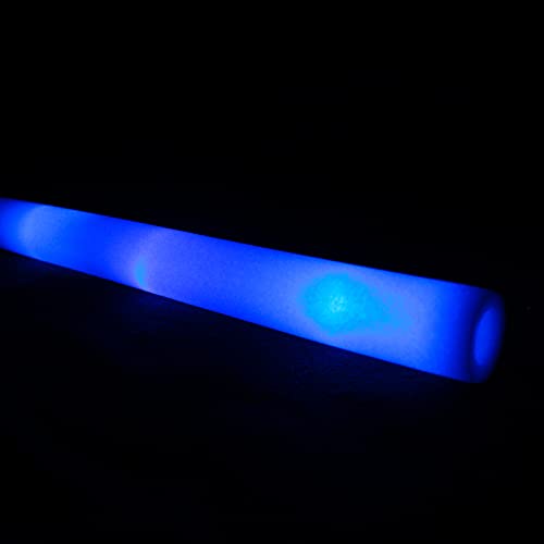 [Australia - AusPower] - KUMUNDO -LED Sticks, LED Sticks for Weddings, Glow Sticks, Glow Sticks for Parties - Length 48 cm - Glow Foam Sticks with LED (Pack of 15) (Blue) blue 