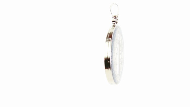 Intercession Saint Benedict Color Medal Silver - Large 1-1/4 Inches