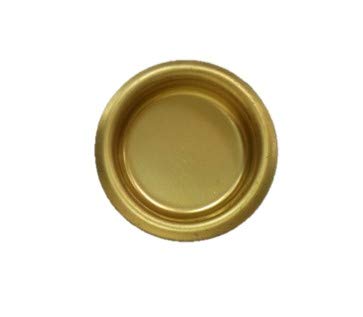 QCAA Solid Brass Finger Pull, 3/4", Polish Brass, 12 Pack 12 Pack (3/4") Polished Brass