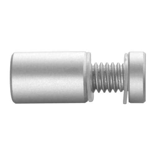 TUBYIC silver aluminum sign standoff spacers, 1/2 x 3/4 inch, 8-pack for glass or acrylic panels