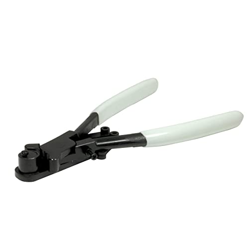 The Beadsmith 7-inch wire and ring bending pliers with white PVC grip and spring action handle