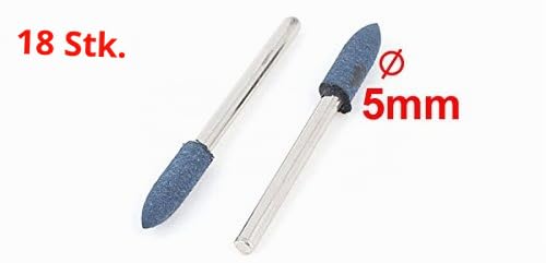Rubber Polishing Mounted Point 3mm Shank 5mm Cone Head 18Pcs Blue | Blue rubber polishing needle