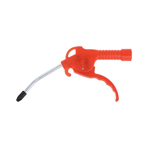 sourcing map Air Blow Gun Stainless Steel High Pressure Dust Blower Gun with 4 Inch Long Angled Nozzle 125mm Handle for Cleaning Car Computer Dust, Red