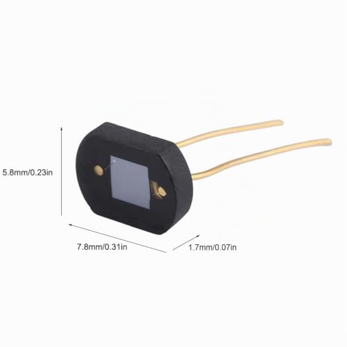 TOPINCN Silicon Photo Diode, Silicon Photocell Photoresistor Electronic Components 2DU3 Silicon Photodiode Detector for Visible Light