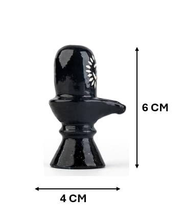 Shivling Pooja Spiritual Sculpture Indian Décor Antique Statue for Home Entrance Temple Decoration and Gifting (Black Shivling) Black Shivling