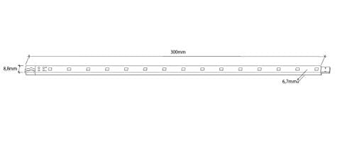 Sebson® 12 V LED Strip, Warm White, Under-Unit Light, 30 cm Kitchen Light Strip with Plug and Switch, 8.8 x 6.7 x 300 mm | Flat under-unit light cabinet - warm white 2W 190lm - light strip with power supply, switch and connection cables - 9x7x300mm