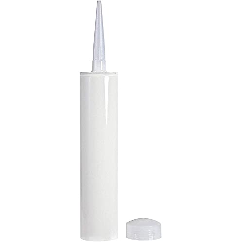 4-pack Smilyeez empty fillable plastic caulk tubes, 300 ml standard size with removable tips