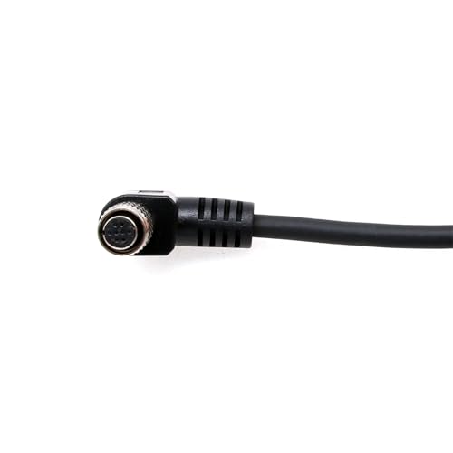 I/O Power Cable Right Angle L-Shape Hirose 8 Pin Female to Flying Leads for Allied Vision Guppy and Mako, DAHENG Imaging CCD GIGE Industrial Camera 20m Angled 8pin female to open end