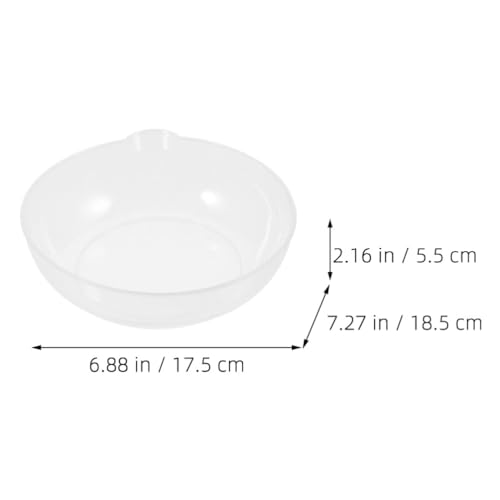 STOBOK 2Pcs Kitchen Scale Tray Plastic Round Pan with Capacity Mark for Food Weighing and Baking Cooking Accessories