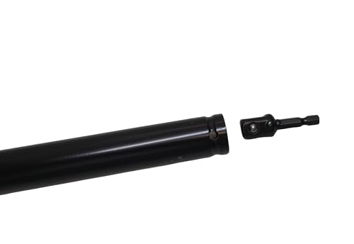 JXHONG 3/4-inch hollow socket, 11.5-inch, 1/2-inch drive with 1/4-inch hex shank, 6-point design