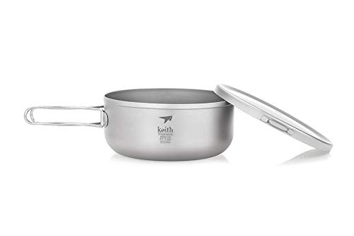 Keith Titanium Lunch Box Ti5327 for 18th anniversary, durable stainless steel container with secure lid, ideal for meal storage.