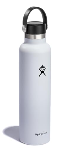 Hydro Flask Water Bottle - Insulated Stainless Steel - Non Spill, Leakproof in 24 Oz White