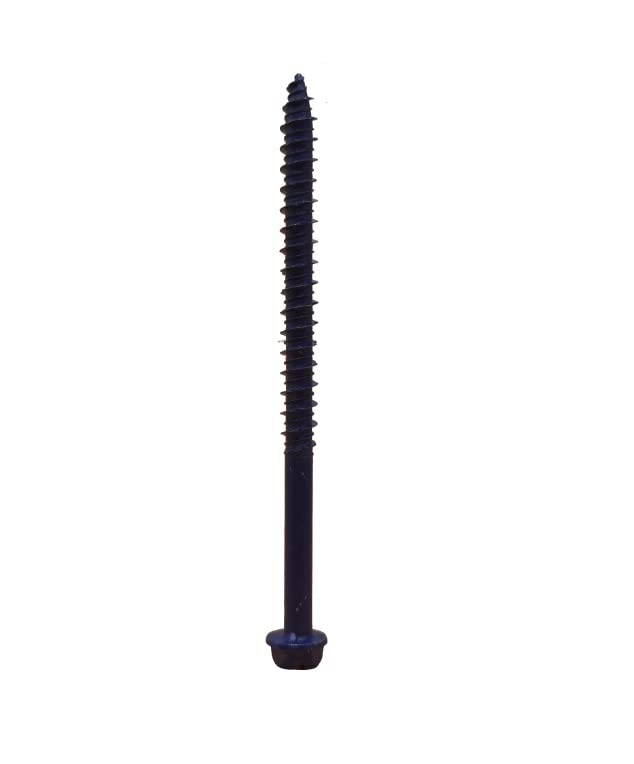 [Australia - AusPower] - Fastener Blue Ruspert Coating Concrete Screw 1/4x4, Hex Washer Head, Sharp Point, 15pcs in Blister Package 