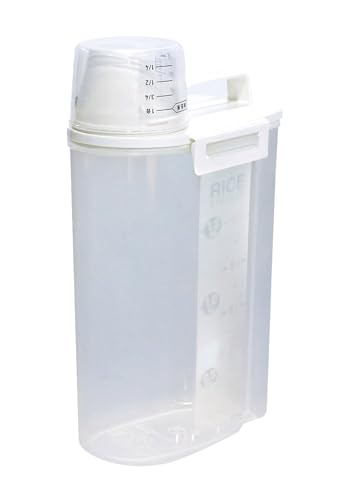 アスベル Sealed Rice Bin Refrigerator Storage, Freshness 4.4 lbs (2 kg), White, Firmly Sealed, Vertical and Horizontal Storage (with Gasket) natural 2kg New