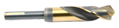 Forney Industrial Pro Silver and Deming jobber drill bit with flatted 1/2-inch shank, 7/8-inch size