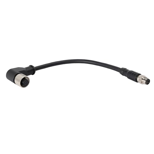 Cable for Livox Mid360 LiDAR to Unitree Go2 Robot Dog, M12 Aviation A-Coded 12 Pin Female Right Angle to M8 6pin Connector, 50cm 50 cm L-shaped connector
