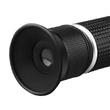 [Australia - AusPower] - Honey Refractometer with ATC - Measures Honey Moisture, Brix, and Baume, 58-90% Brix Scale Range Honey Refractometer Black 