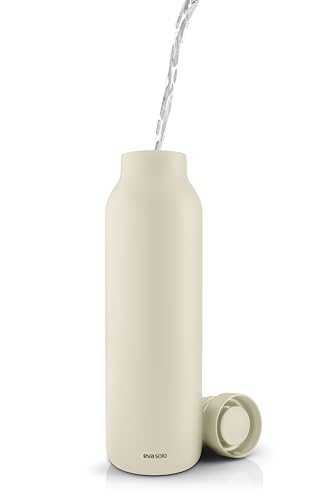 Eva Solo Urban Thermo Flask, 0.7 qt, Recycled Stainless Steel, Leak-Proof Coconut 23.7 Ounces