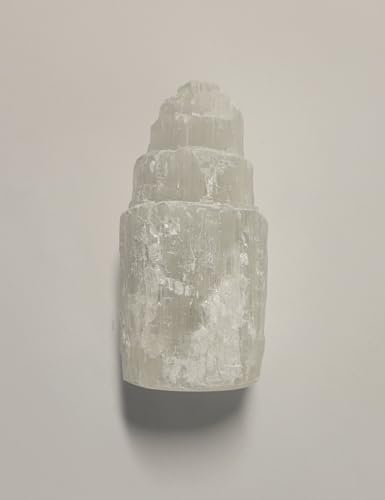 Selenite Tower / 4'' Tall / 1pc / Crystals and Healing Stones, Spiritual Gifts, Reiki, Chakra, Yoga, Meditation Accessories/Torre de Selenita