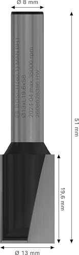 Bosch Professional Groove Cutter Standard for Wood (for Wood, Diameter 13 mm, Working Length 20 mm, Accessories Hand Cutter), 2608628386, Diameter 13 mm Ø 13 mm l 19.58mm