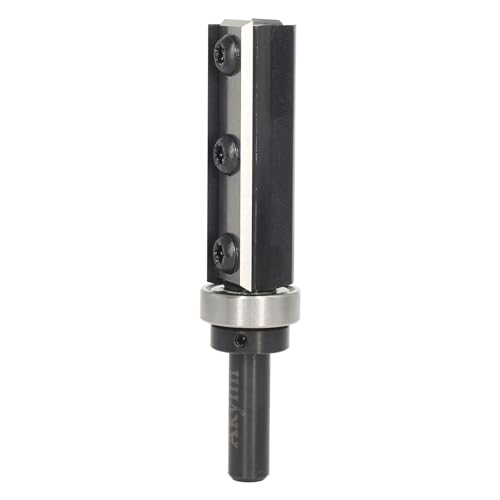 Reversible Plates, Flush Cutter, 8 mm Shank, 4-Sided Interchangeable Carbide Blade, Flush Cutter with Ball Bearing, Wood Cutter for Edge Processing Top Bearing 8x19x50mm