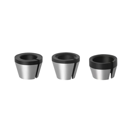 Pack of 3 Collets Adapter, Collet Chuck Tool Adapter with 2 Clamping Nuts for Straight Grinder Cutting Engraving Machine